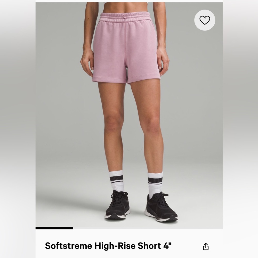 NWTO lululemon Softstreme HR Short 4” Size 10 . Color RSBL